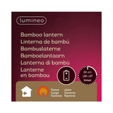 Decoris led lantaarn bamboe 25x25x27,5cm