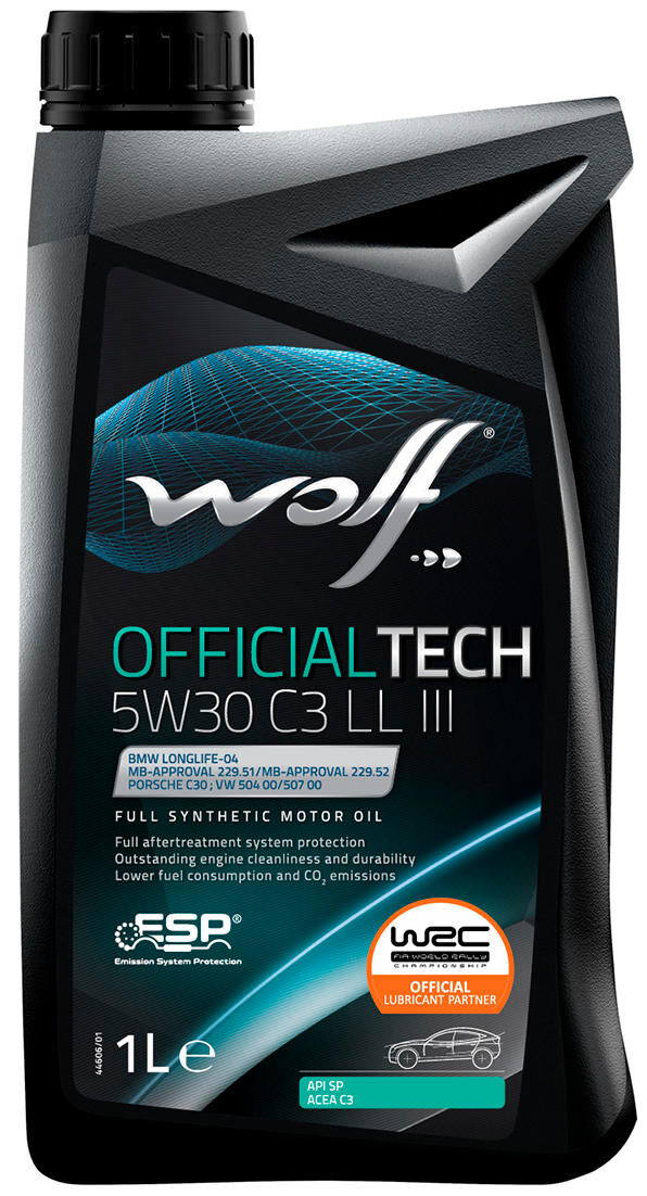 Wolf motorolie officialtech c3 ll iii . motoroil 5w30 1l off.tech c3 ll iii