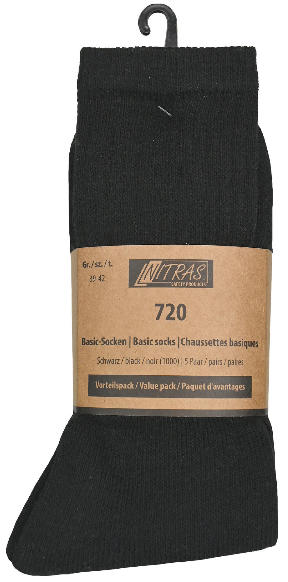 Nitras safety nitras sokken basic basic-socks sw gr. 35-38 nitras 1pk with 5 pairs