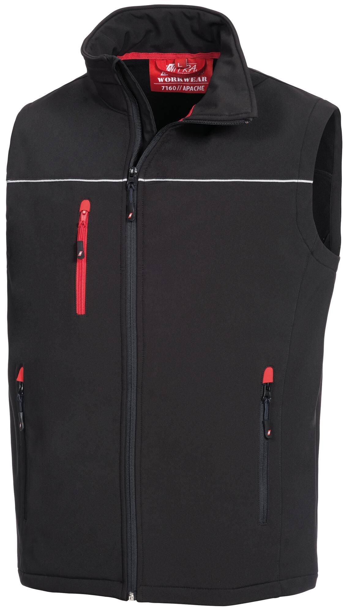 Nitras safety nitras softshellvest motion tex light softshell vest gr. l motion tex light black