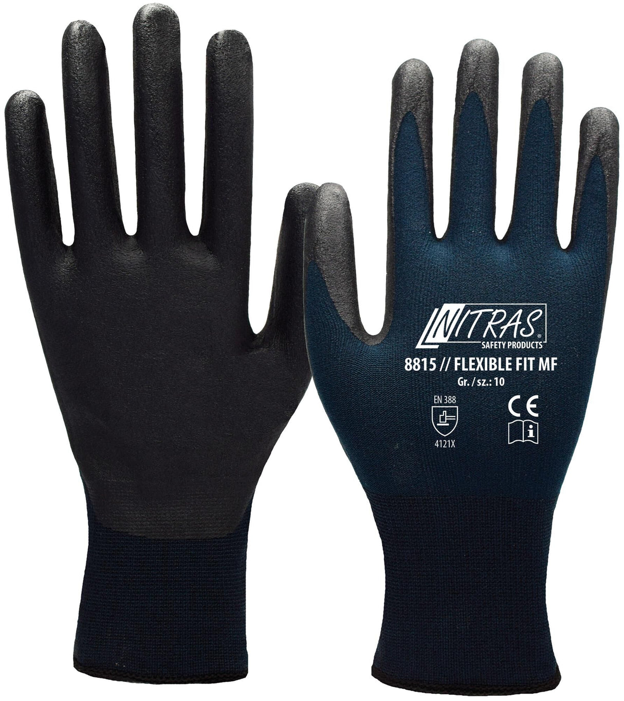 Nitras safety nitras fijn gebreide handschoen flexible fit mf glove size 10 flexible fit mf