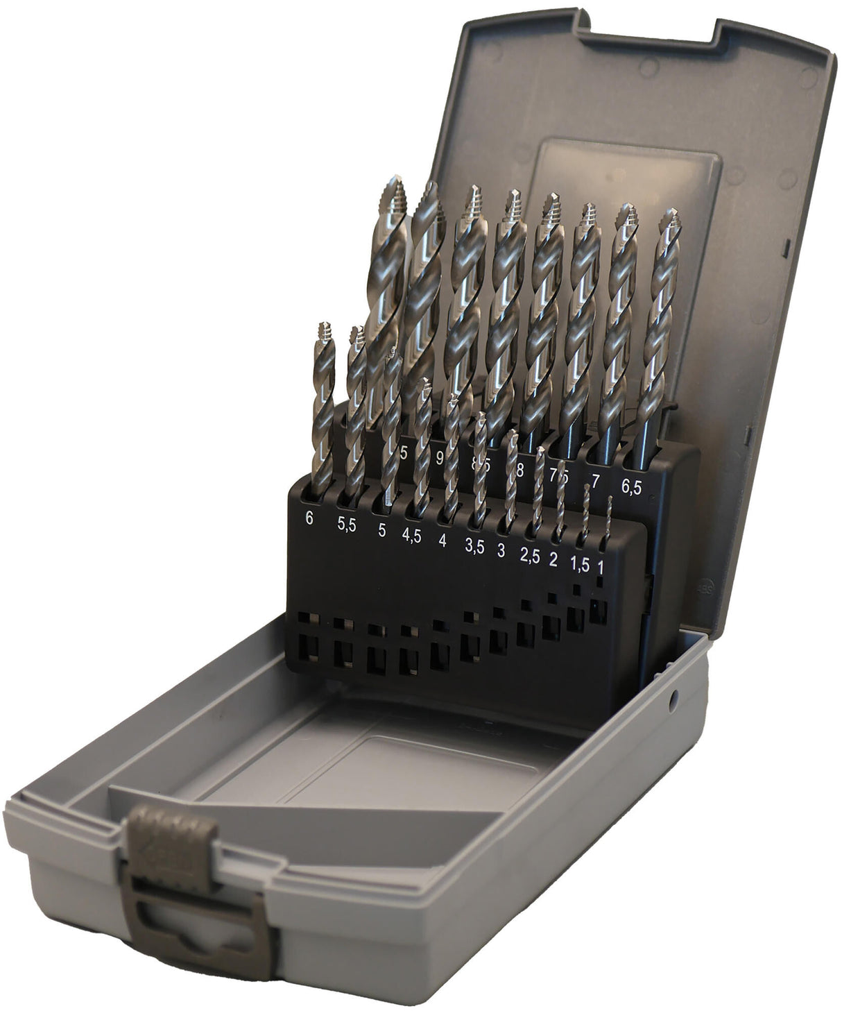 Pro set speciaalboren stb4329 step twist drill set , 1.0-10mm, 19 pcs.
