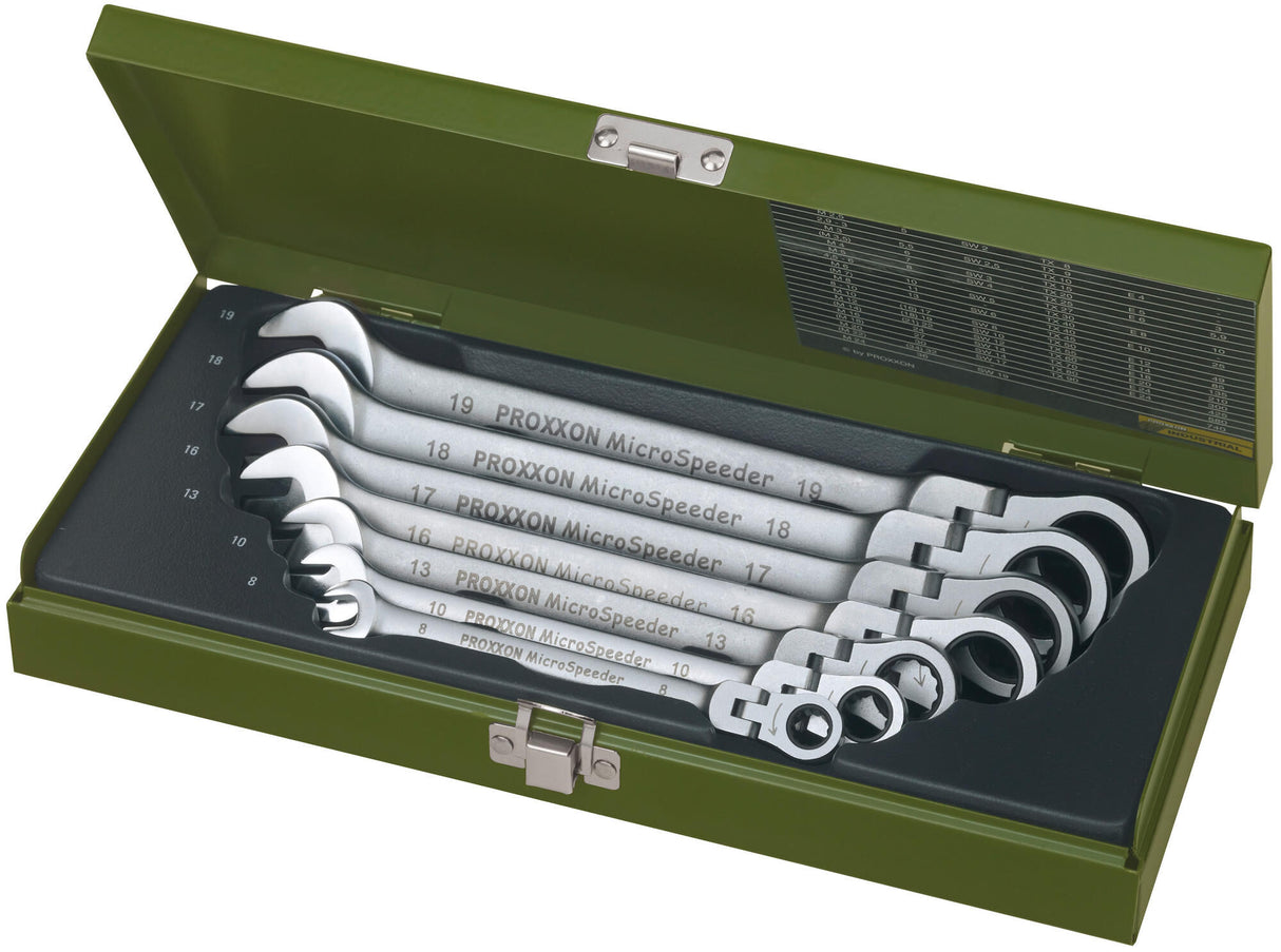Proxxon ratelsleutel set microspeeder ratchet wrench set 7-piece