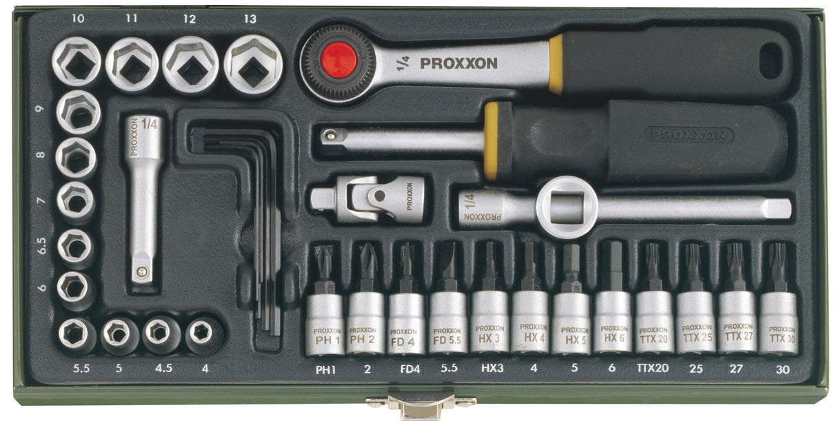 Proxxon dopsleutel set socket wrench set 36-t.