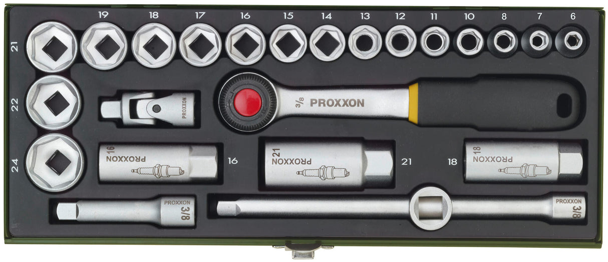 Proxxon dopsleutel set socket wrench set 24-t.