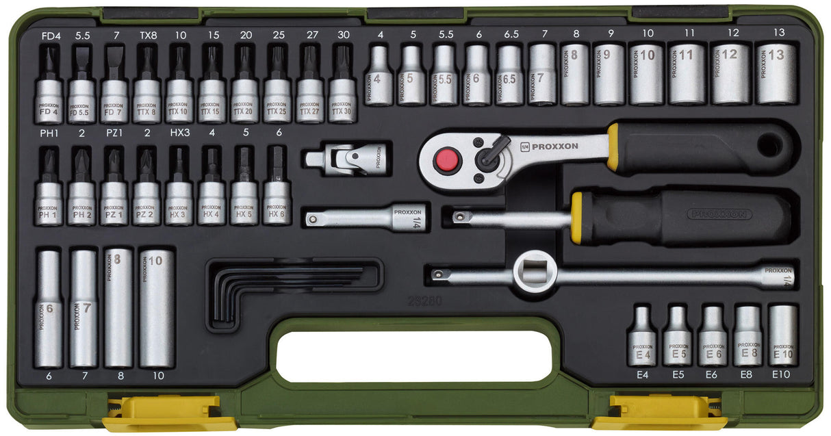Proxxon dopsleutel set precision mechanic set 49