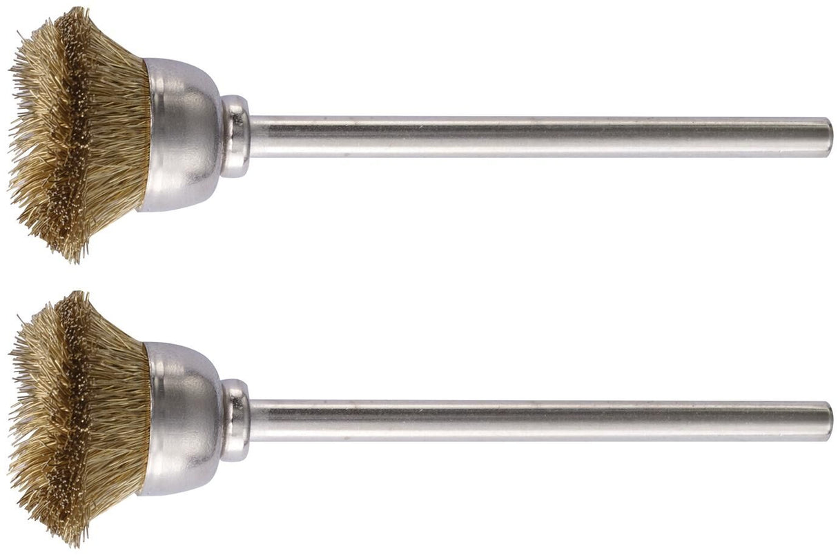 Proxxon komborstel brushes w.shaft 2pcs d=13mm brass