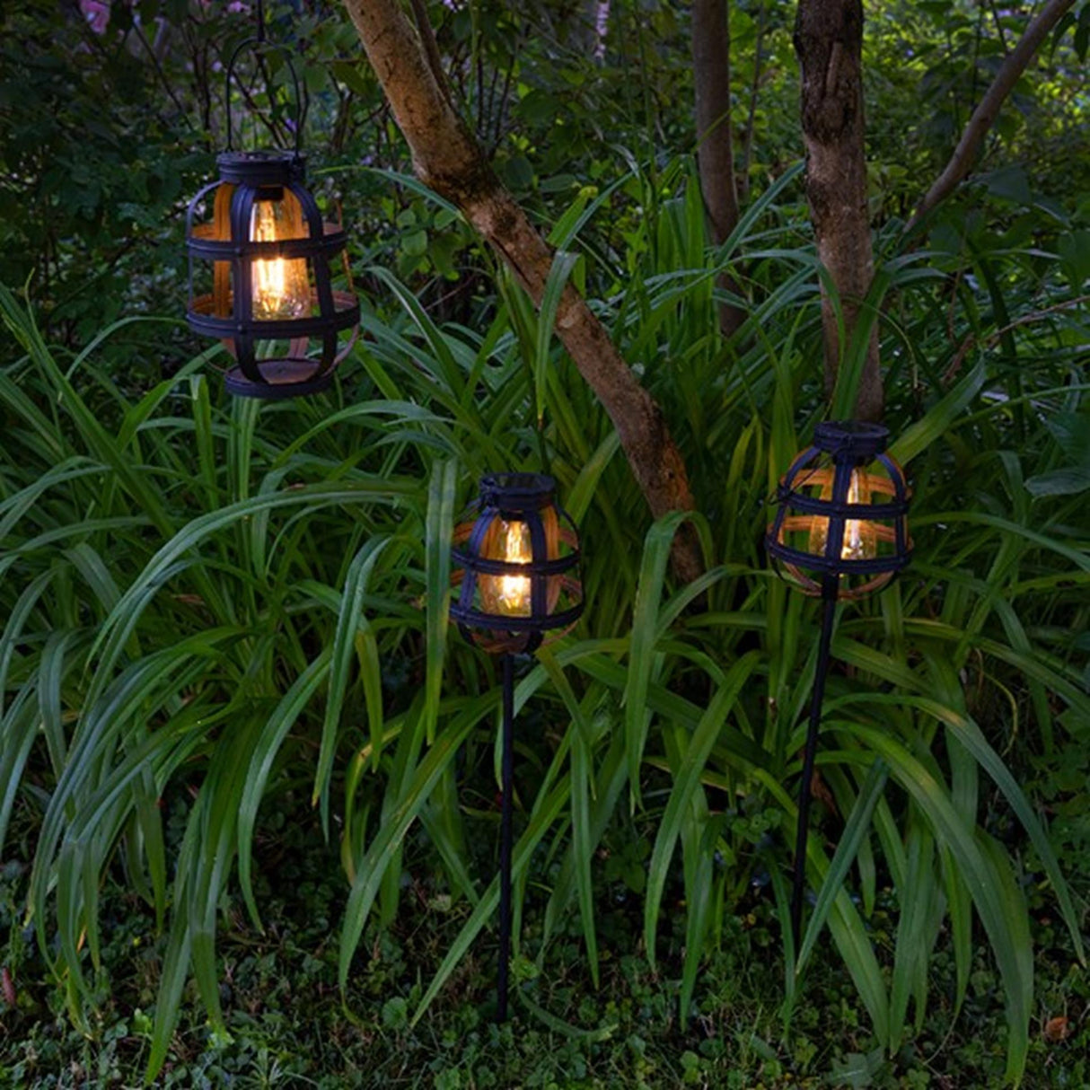 Lumineo LED Sonnelantern Set 3