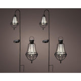 Lumineo LED Solar Laterne Set Metall 4-Stéck