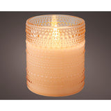 Decoris led kaars in glas ø8-h10cm