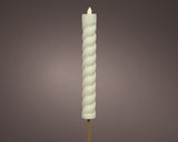 Lumineo solar fakkel swirl dia4-h90cm wit