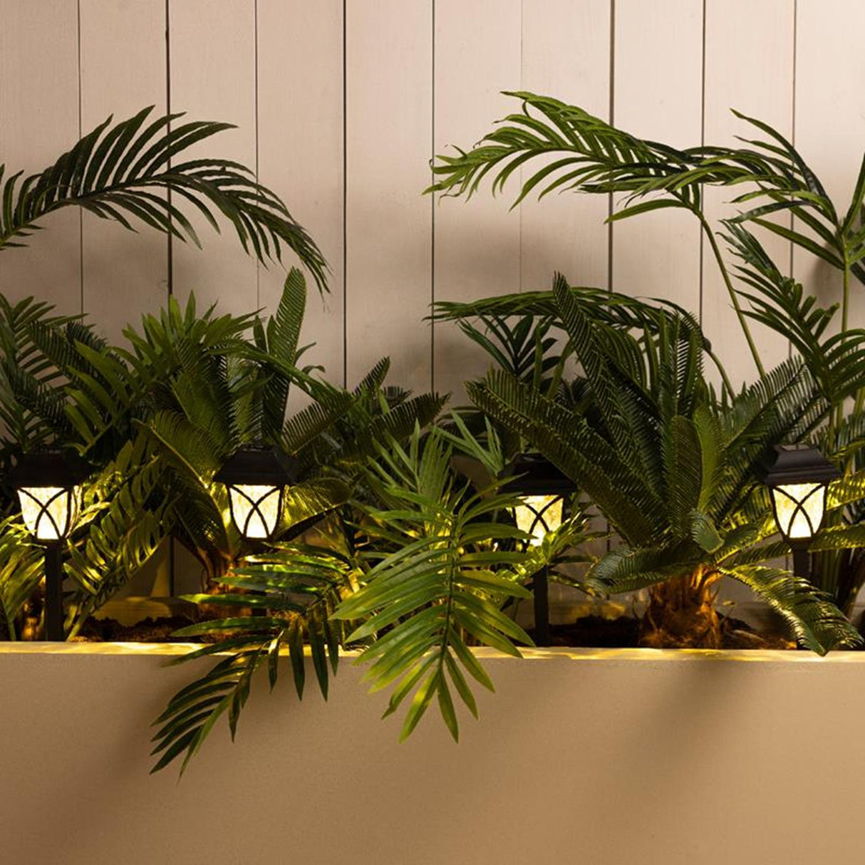 Lumineo solar lamp h33cm set van 4