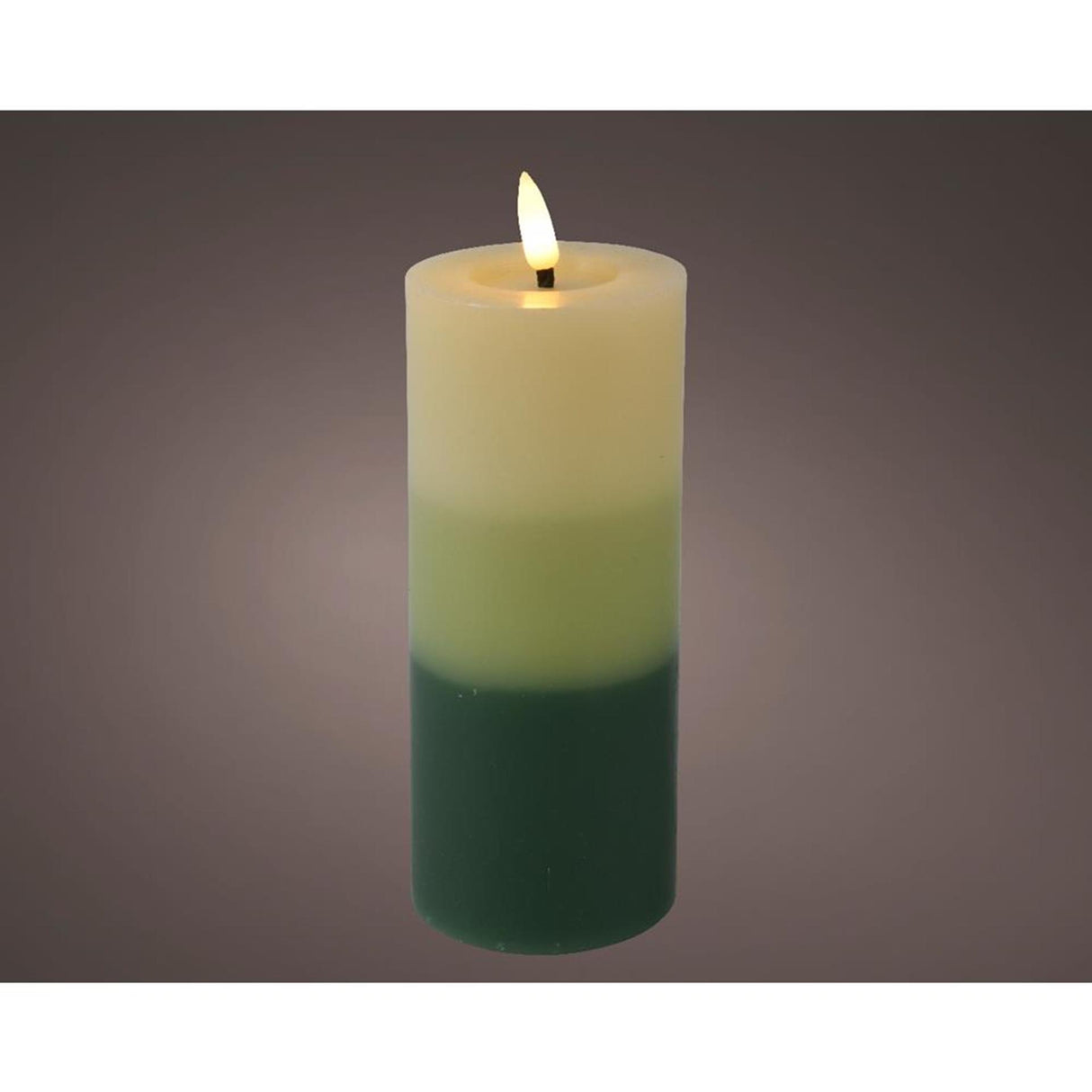 Lumineo LED vela chama efeito gradiente 15cm verde