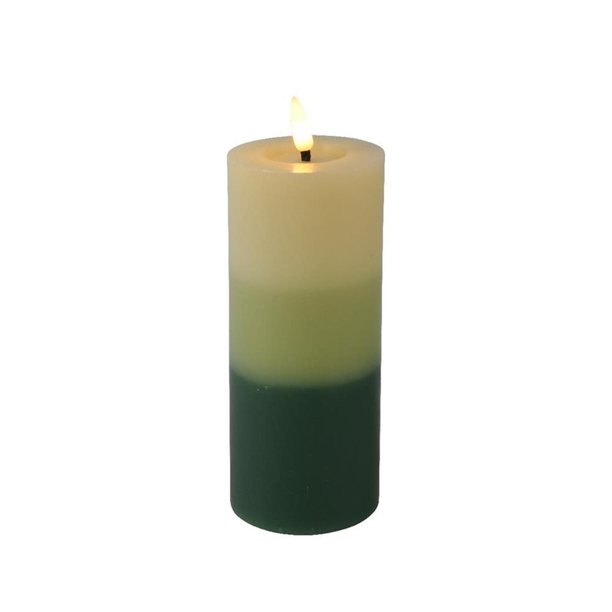 Lumineo LED vela chama efeito gradiente 15cm verde