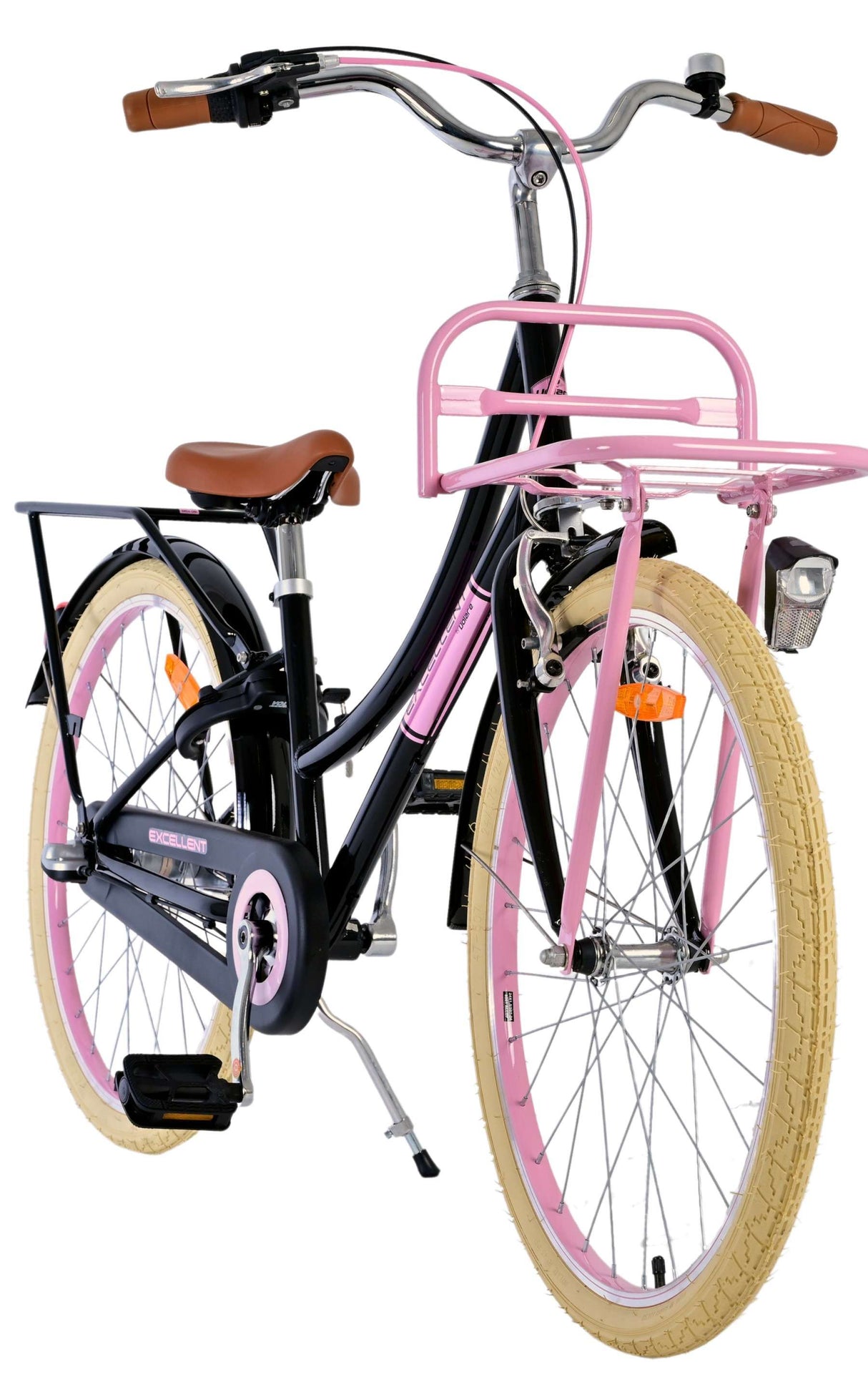 Bicicleta infantil Volare Excellent - Meninas - 24 polegadas - Preta - 3 marchas