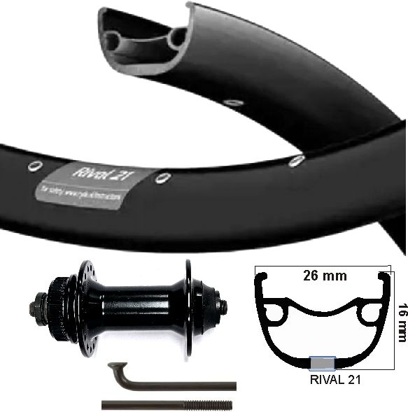 KGS forhjul 27,5 tommer (584) Rival21+Spaak Black Disc Centerlock Stop Soached