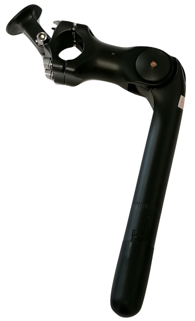 Kalloy Stem Ajustável 25,4 225 mm Matt preto com suporte