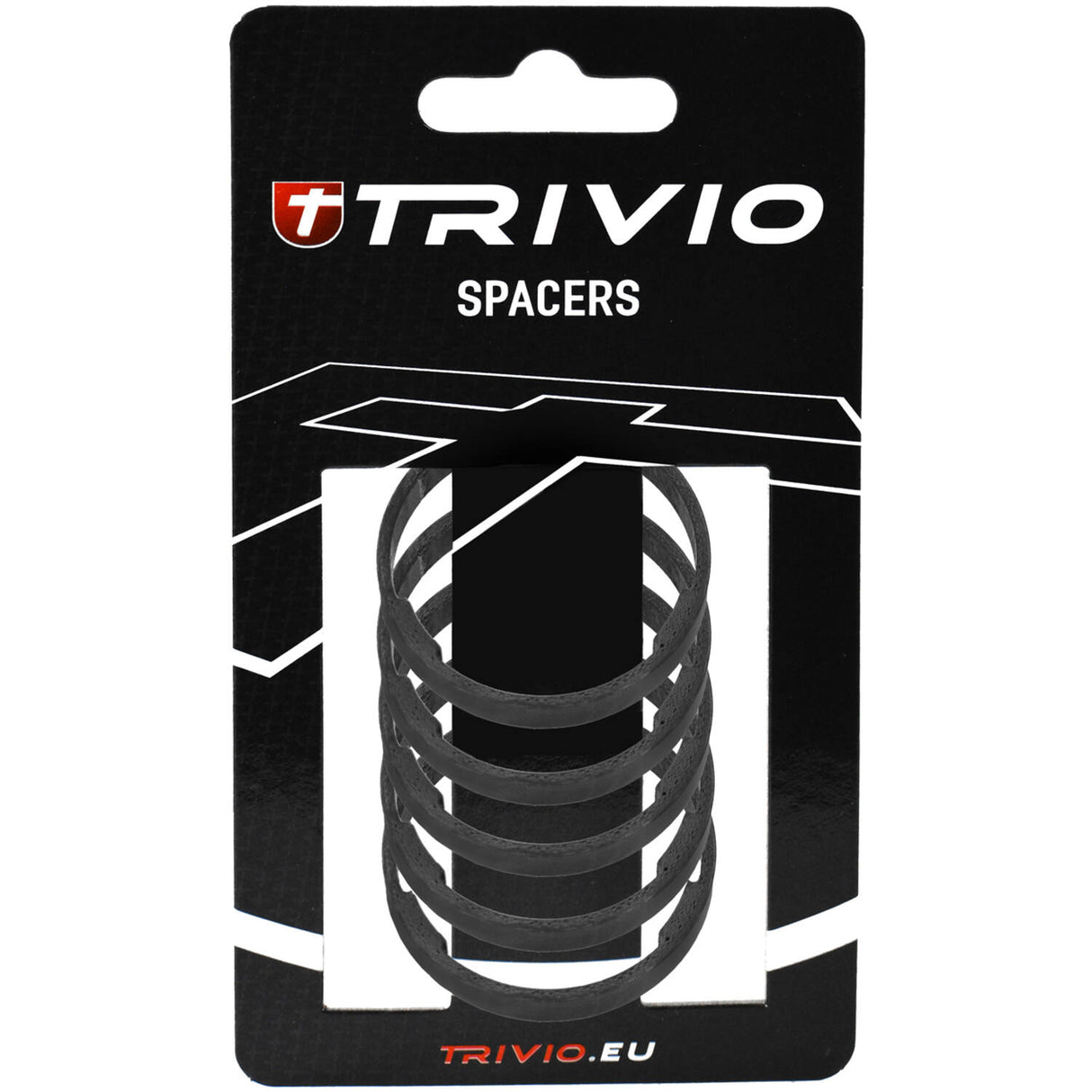 Trivio - spacer 5mm 1-1 8 carbon ud matte - 5 pieces