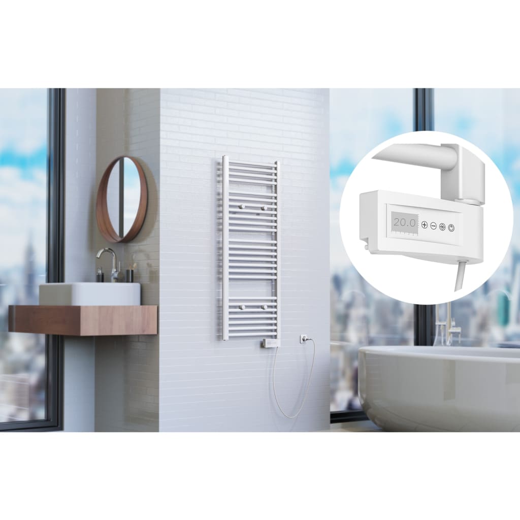 Radiatore del bagno Eisl con timer 120x50x15 cm bianco