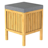 Eisl 2-in-1 Wäschkuerf mat Sëtzkissioun 39x39x52.5 cm Bambus