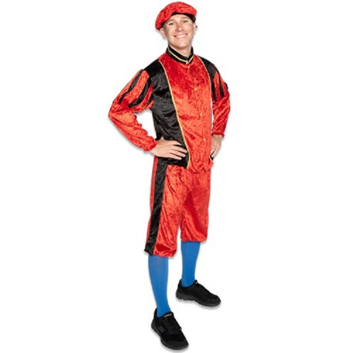 Haza pietenpak volwassenen rood zwart maat m