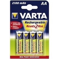 Batterieverkäufe Europa wiederaufladbare Penlite -Batterie AA 2100 mAH NIMH 1,2 V pro 4 auf Karte
