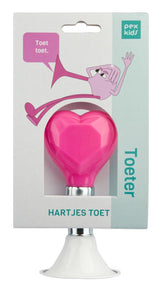 Bicycle Hupe Pexkid's Heart - White with a pink squirrel