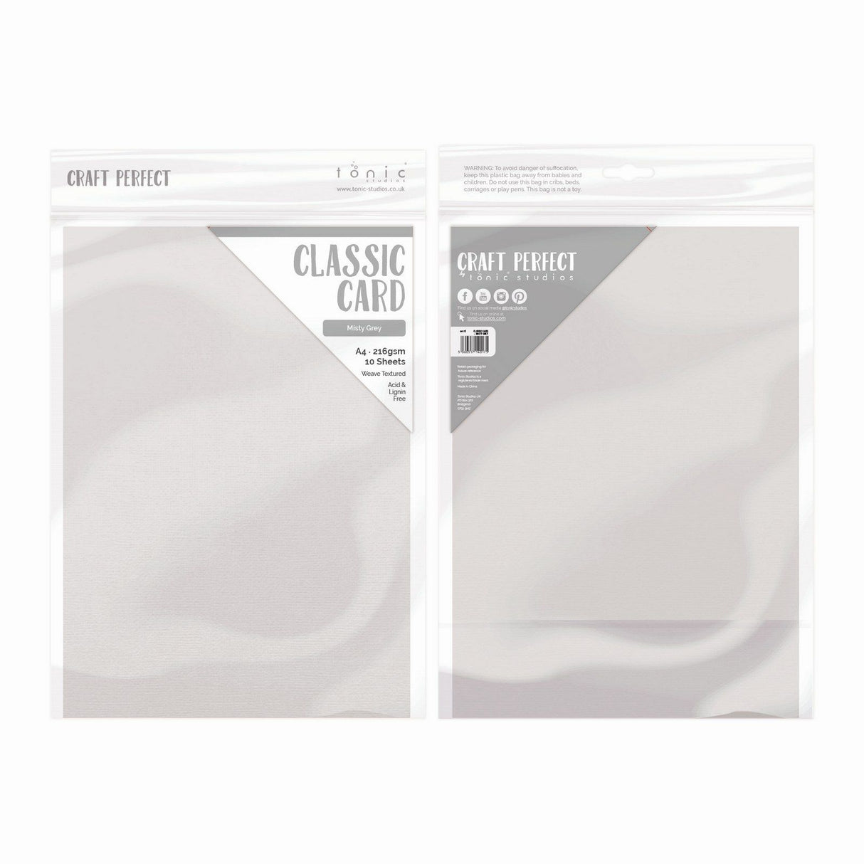 Craft perfect by tonic studios craft perfect • klassieke kaart a4 10pcs misty grey