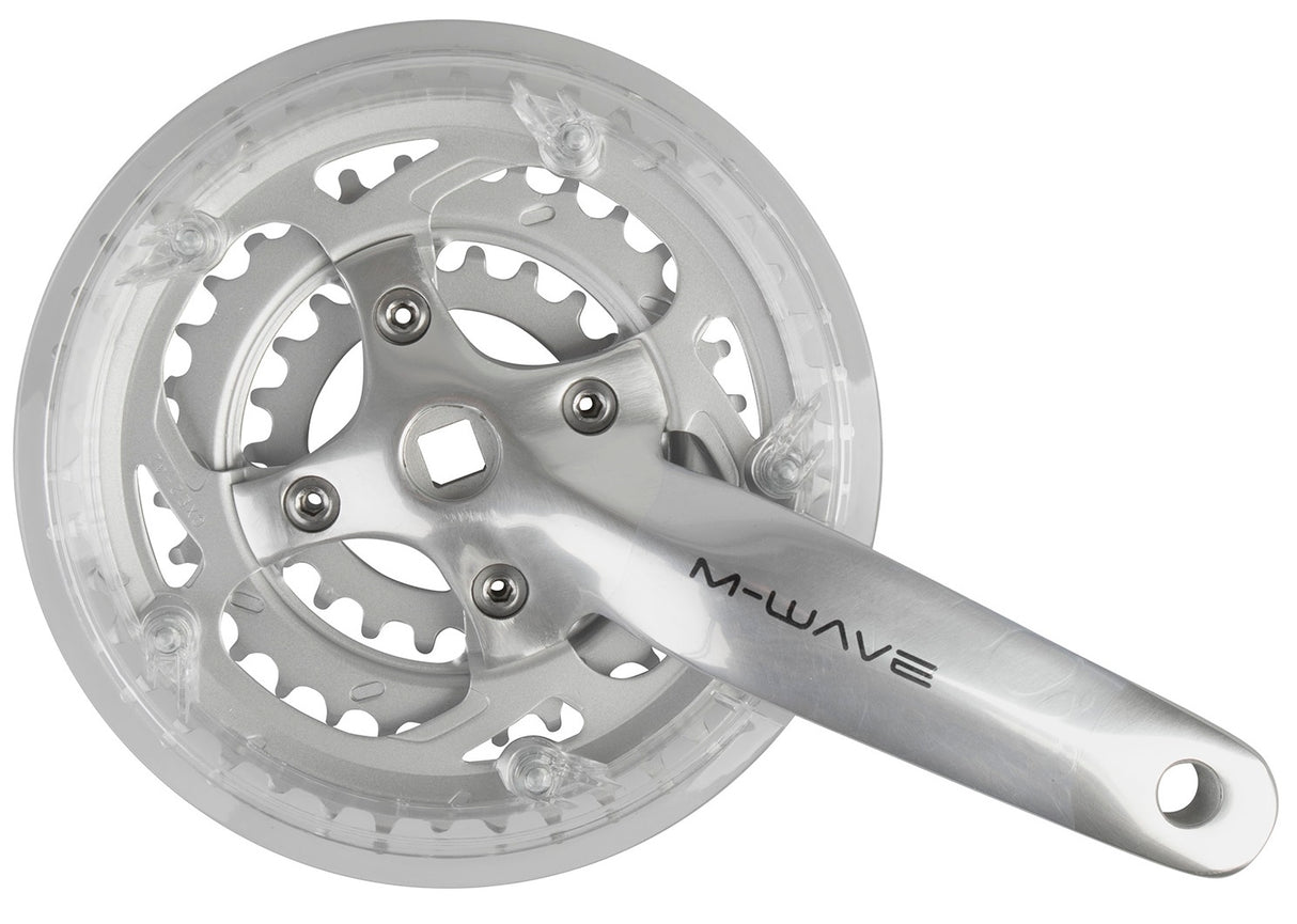 M-Wave Crankset 22 32 42T 170mm 7-8 speed with chain edge silver