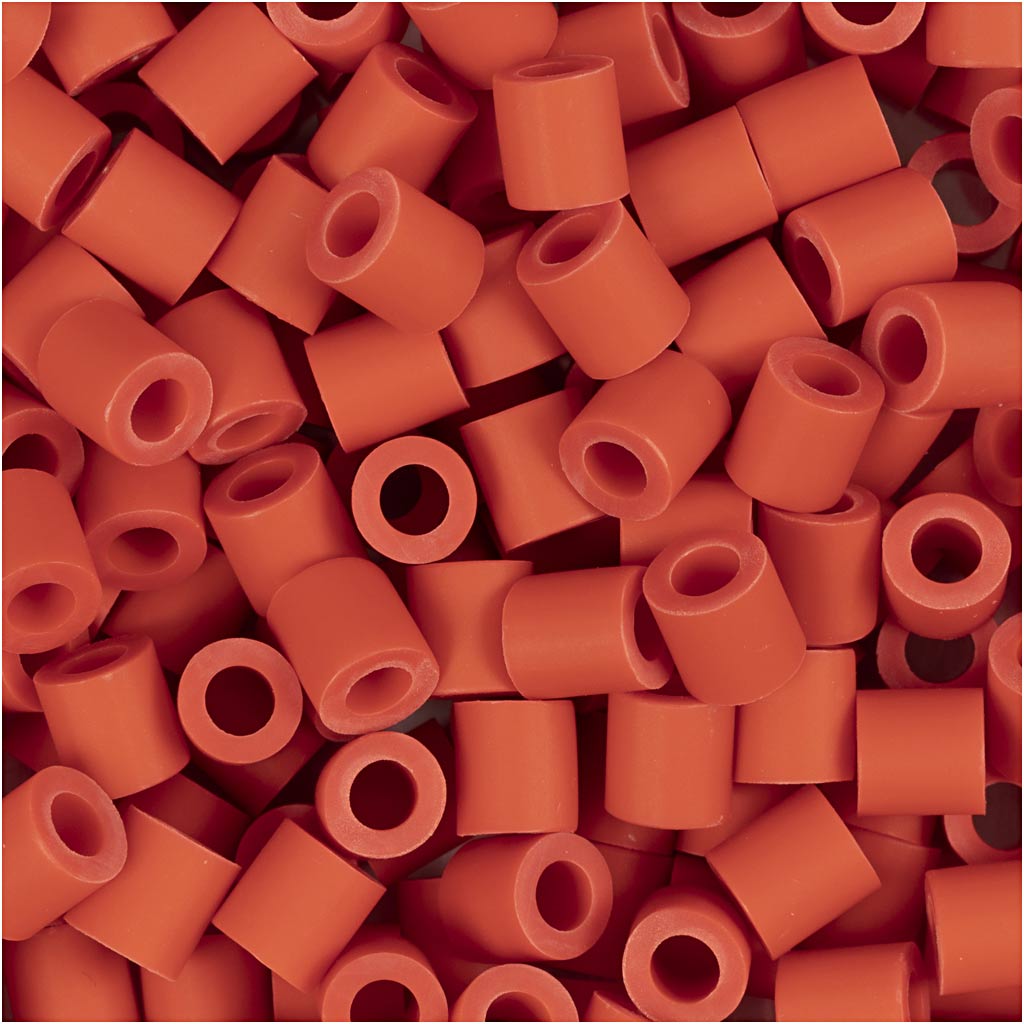 Nabbi biobeads van , afm 5x5 mm, gatgrootte 2,5 mm, medium, lichtrood, 1000 stuk 1 doos