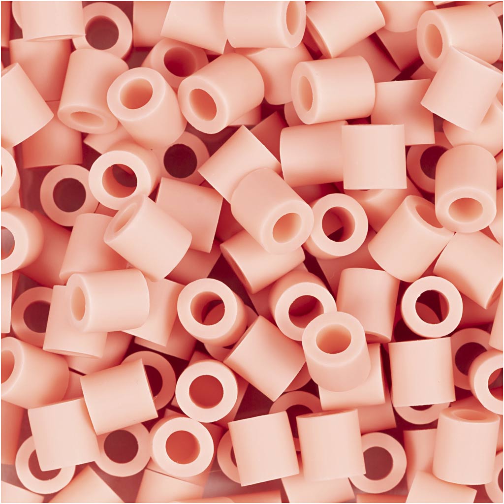 Nabbi biobeads van , afm 5x5 mm, gatgrootte 2,5 mm, medium, salmon (051), 1000 stuk 1 doos