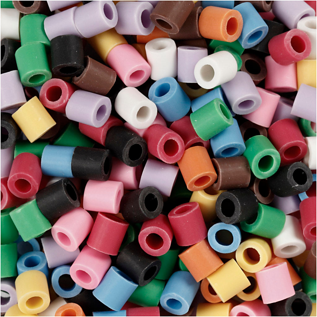 Nabbi biobeads van , afm 5x5 mm, gatgrootte 2.5 mm, medium, diverse kleuren, 3000 stuk 1 doos