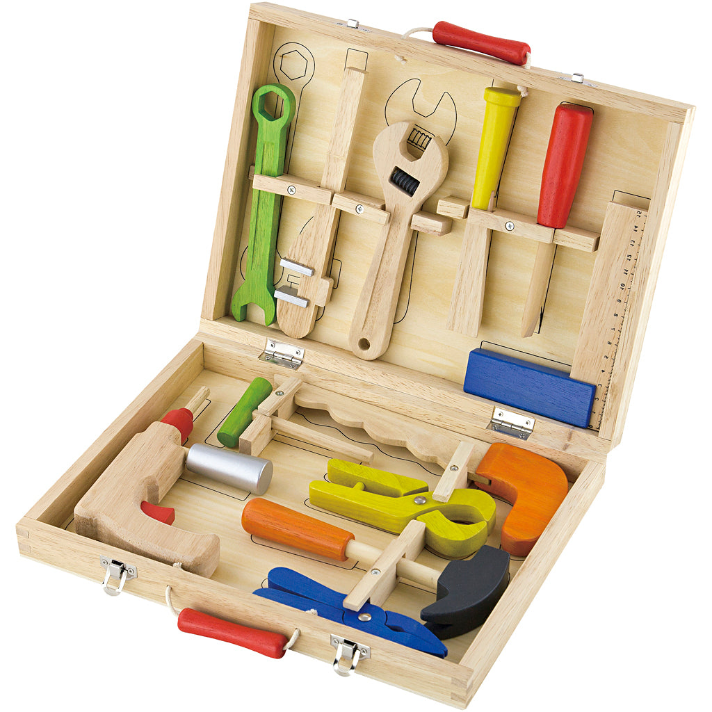 Viga houten gereedschapskist, afm 24x32 cm, 12 onderdelen 1 set