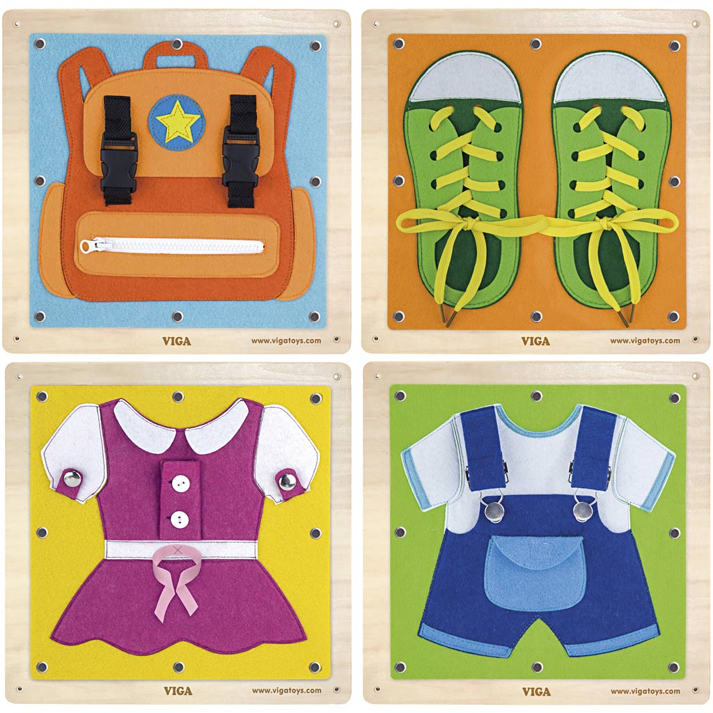 Viga spel om je aan te kleden, afm 44x44 cm, 4 onderdelen 1 set
