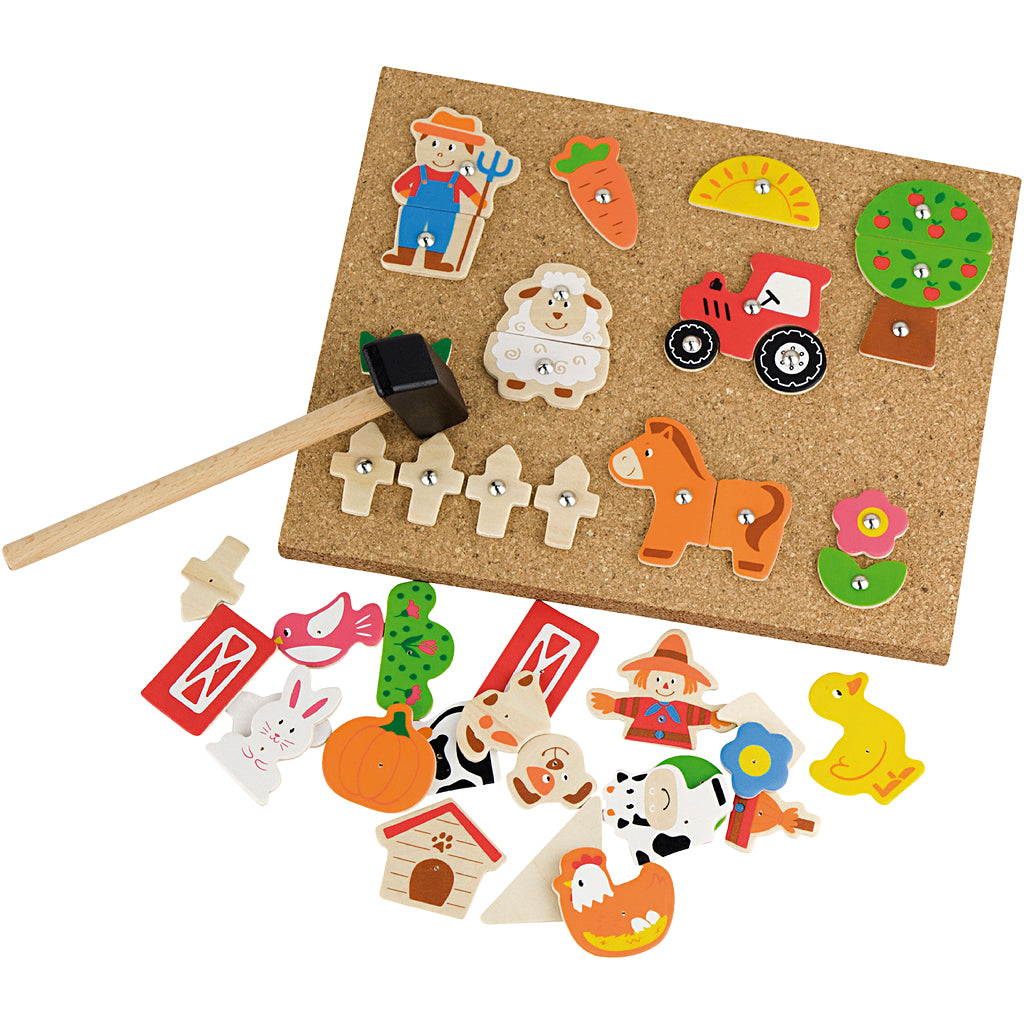 Viga hamermozaïek set, boerderij, afm 23x18 cm, 1 stuk