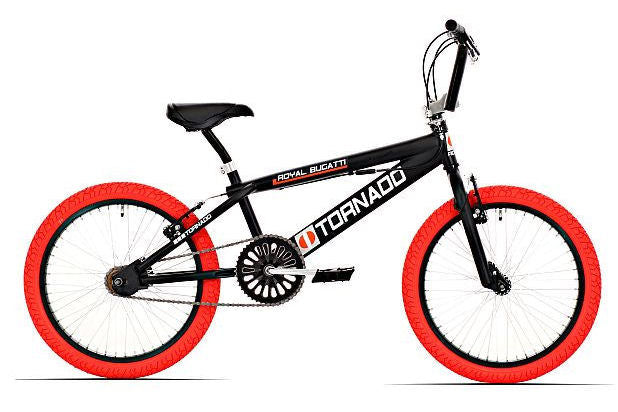 Royal Freestyle BMX 20 -BUGATTI - Matt Black with Red Tires