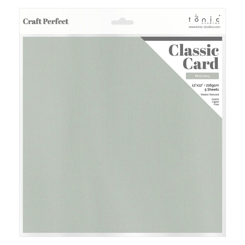 Craft perfect by tonic studiot craft perfect • klassinen kortti 216g 30,5x30,5cm sumuharmaa 5kpl