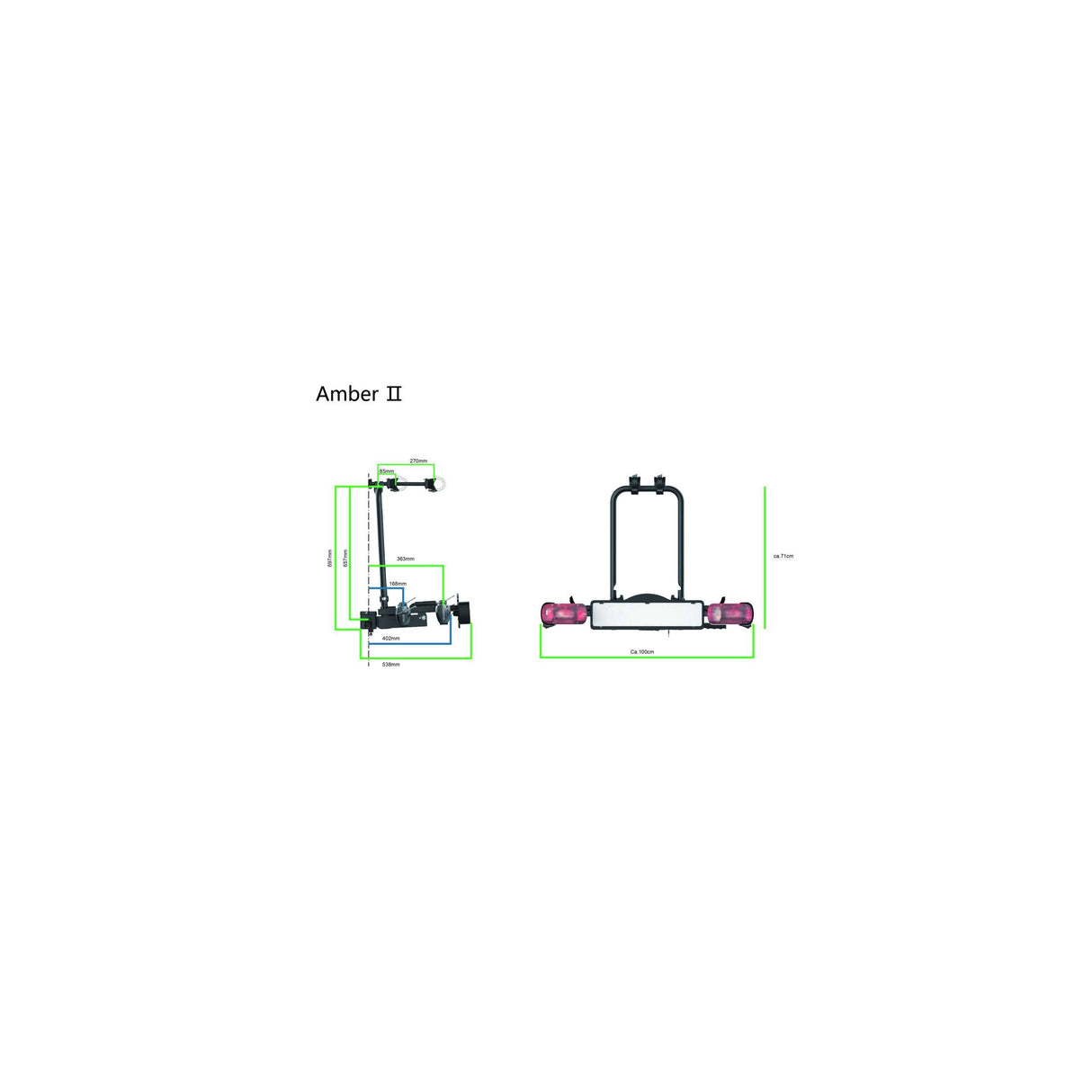 Pro-user bicycle carrier Amber II