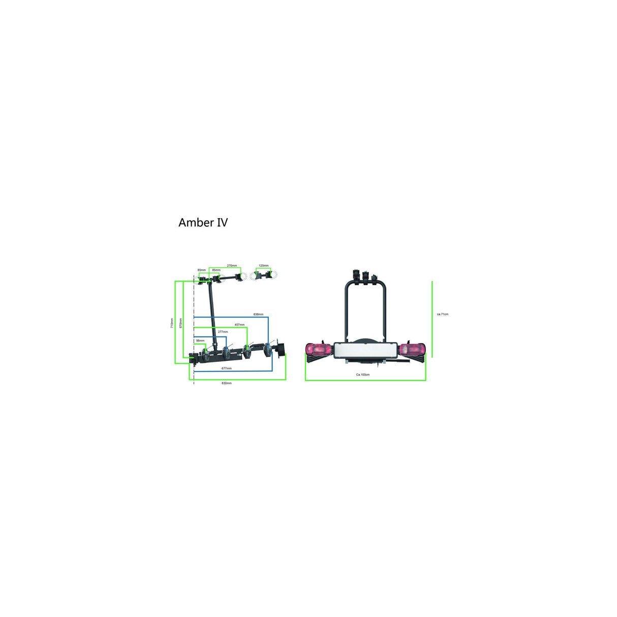 Pro-user bicycle carrier Amber IV