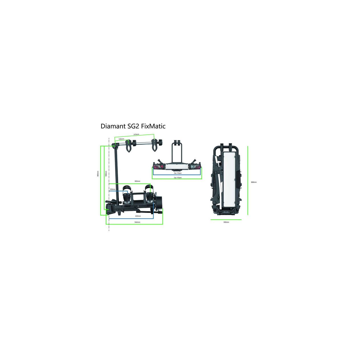 Pro-user bicycle carrier Diamant SG2 Fixmatic