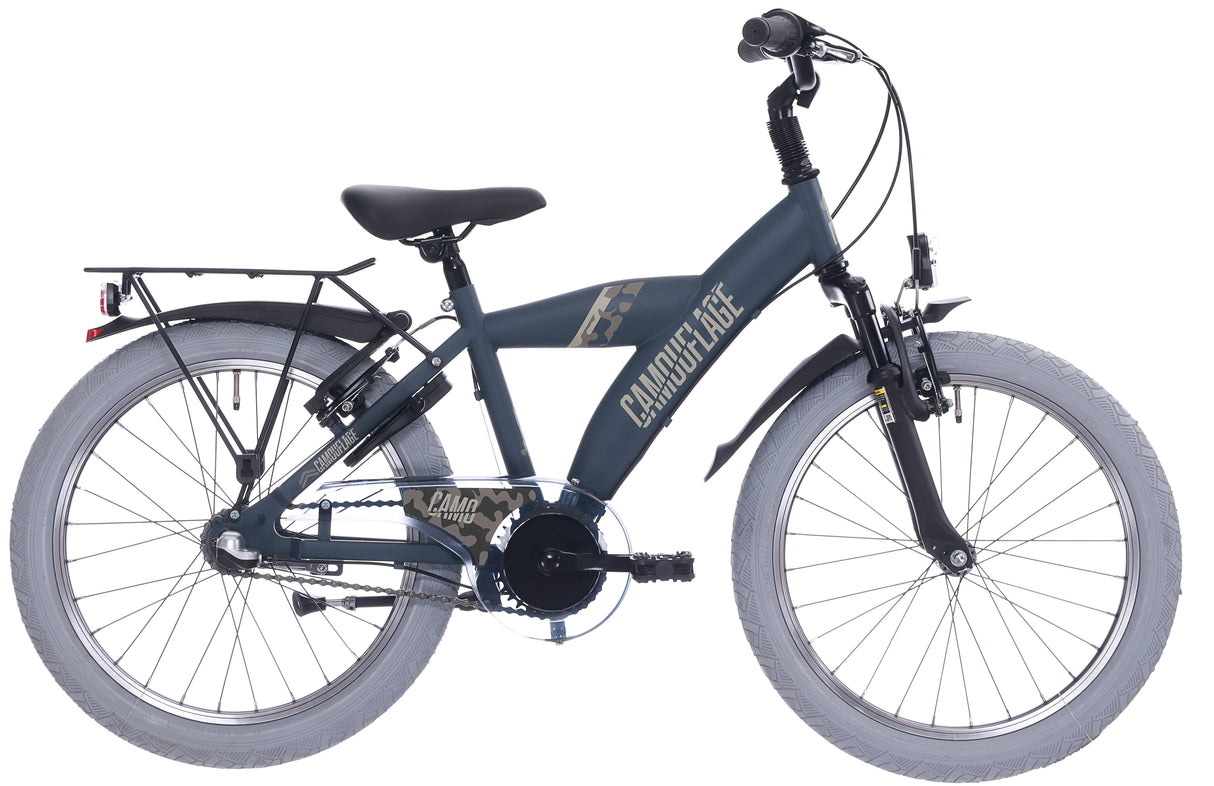 BikeFun Children's Bike 20 Bike Fun Camouflage avec Shimano Nexus 3 - Matt Dark Green