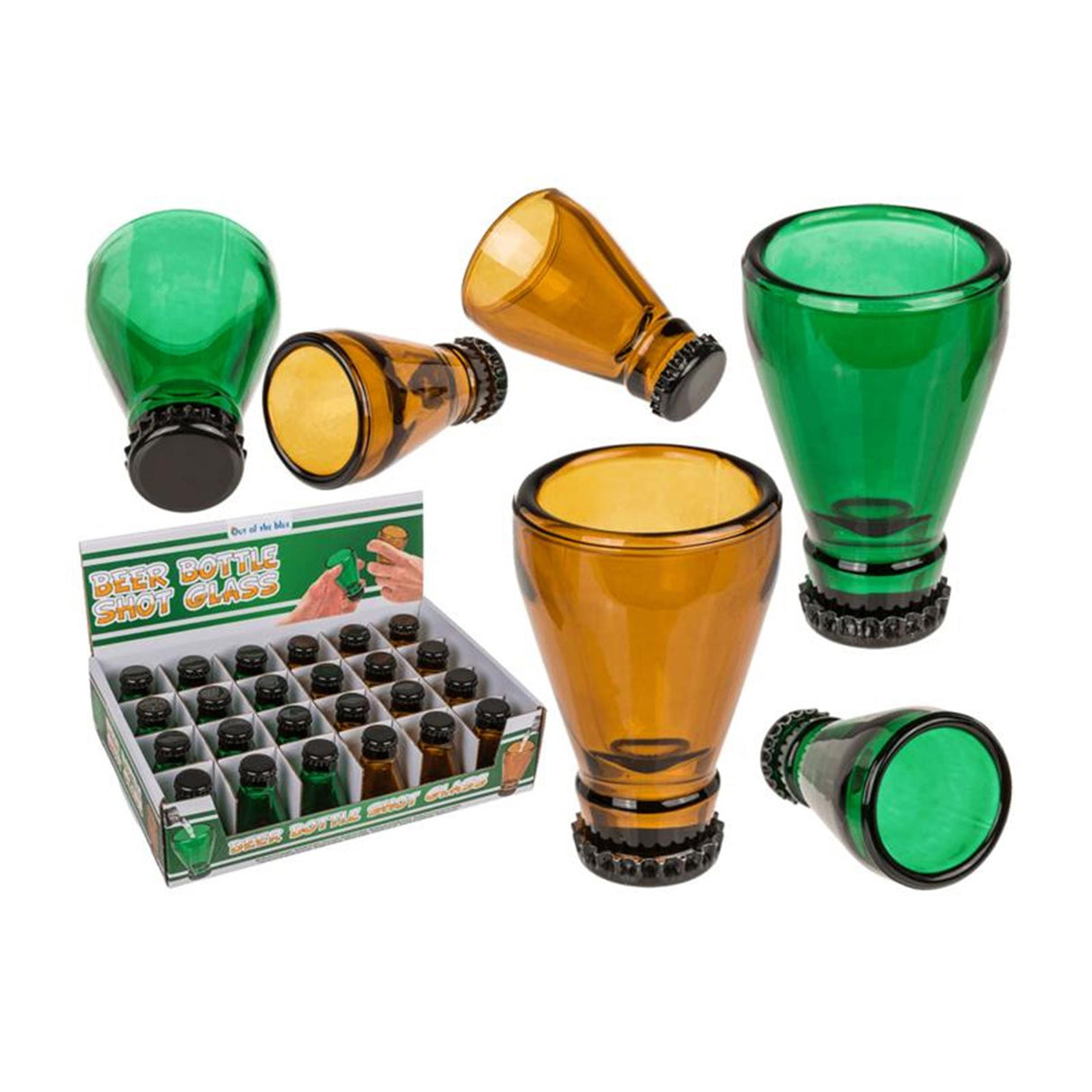 Ud af den blå shotglas ølflaske 40ml