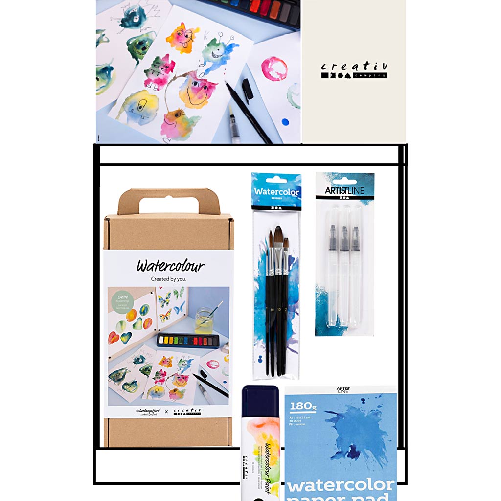 Creativ company klein baliedisplay, category, aquarel, kinderen, 60 eenh. 1 stuk
