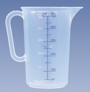 Plastic measuring cup 0.5 liter