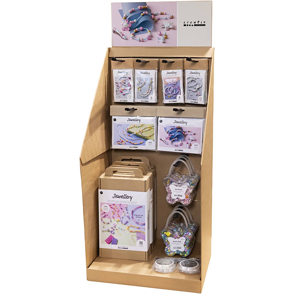 Creativ company grote tafeldisplay, sieraden, kinderen, h: 834 mm, d: 322 mm, b: 416 mm, 54 eenh. 1 stuk