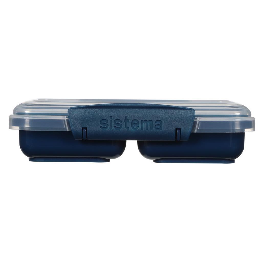 Sistema snack meeneem doos 2 vakken 350 ml assorti blauw lichtblauw