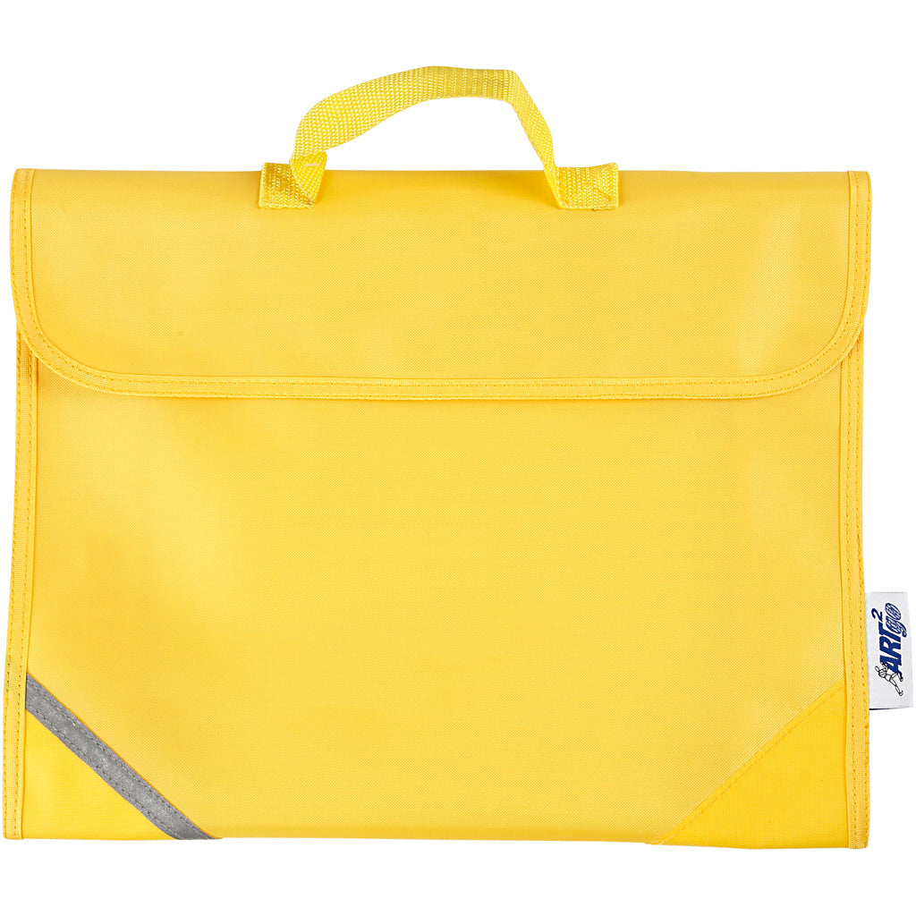 School bag, d: 9 cm, size 36x29 cm, yellow, 1 piece