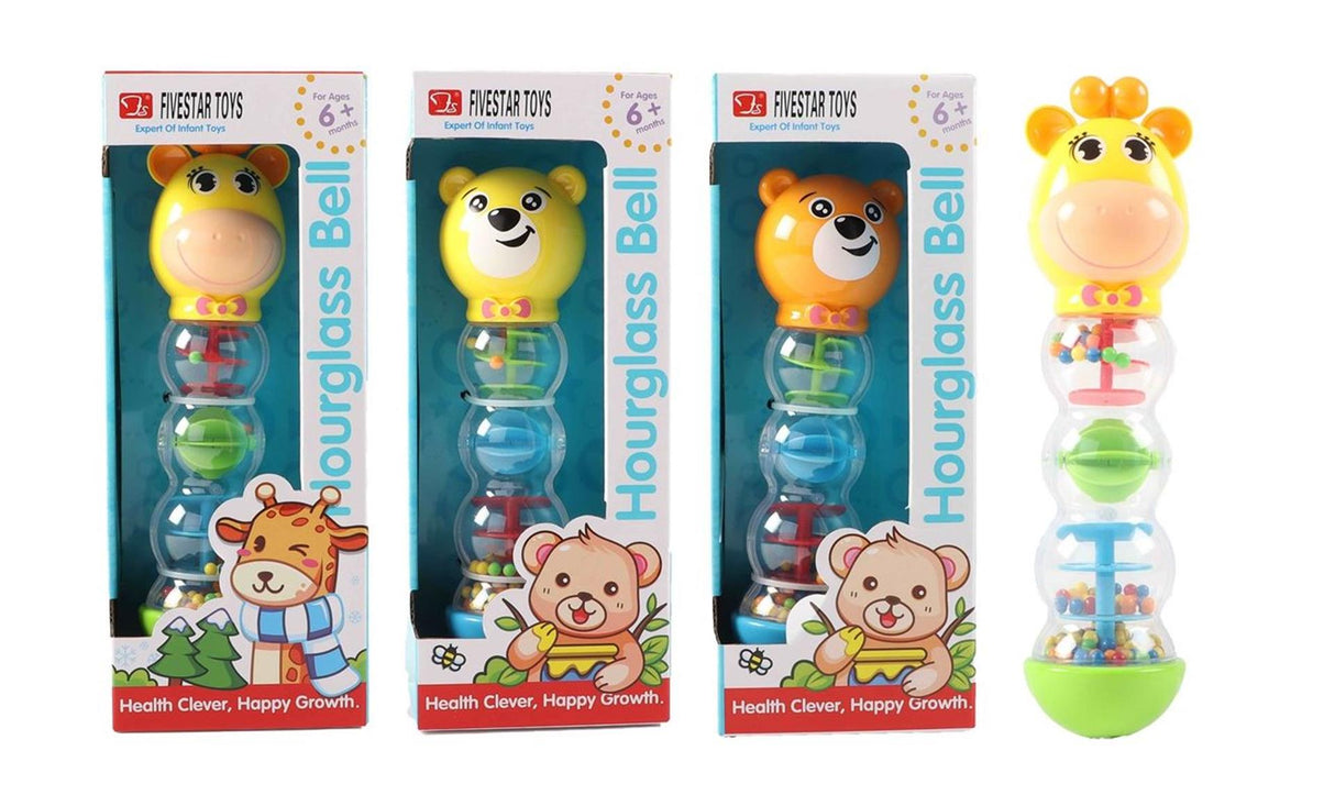 Jonotoys Hourglass Rammelaar en 2 versiones.