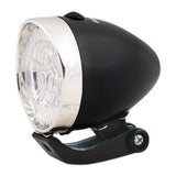 Bicycle a LED nera cromata faro