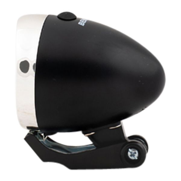 Bicycle a LED nera cromata faro